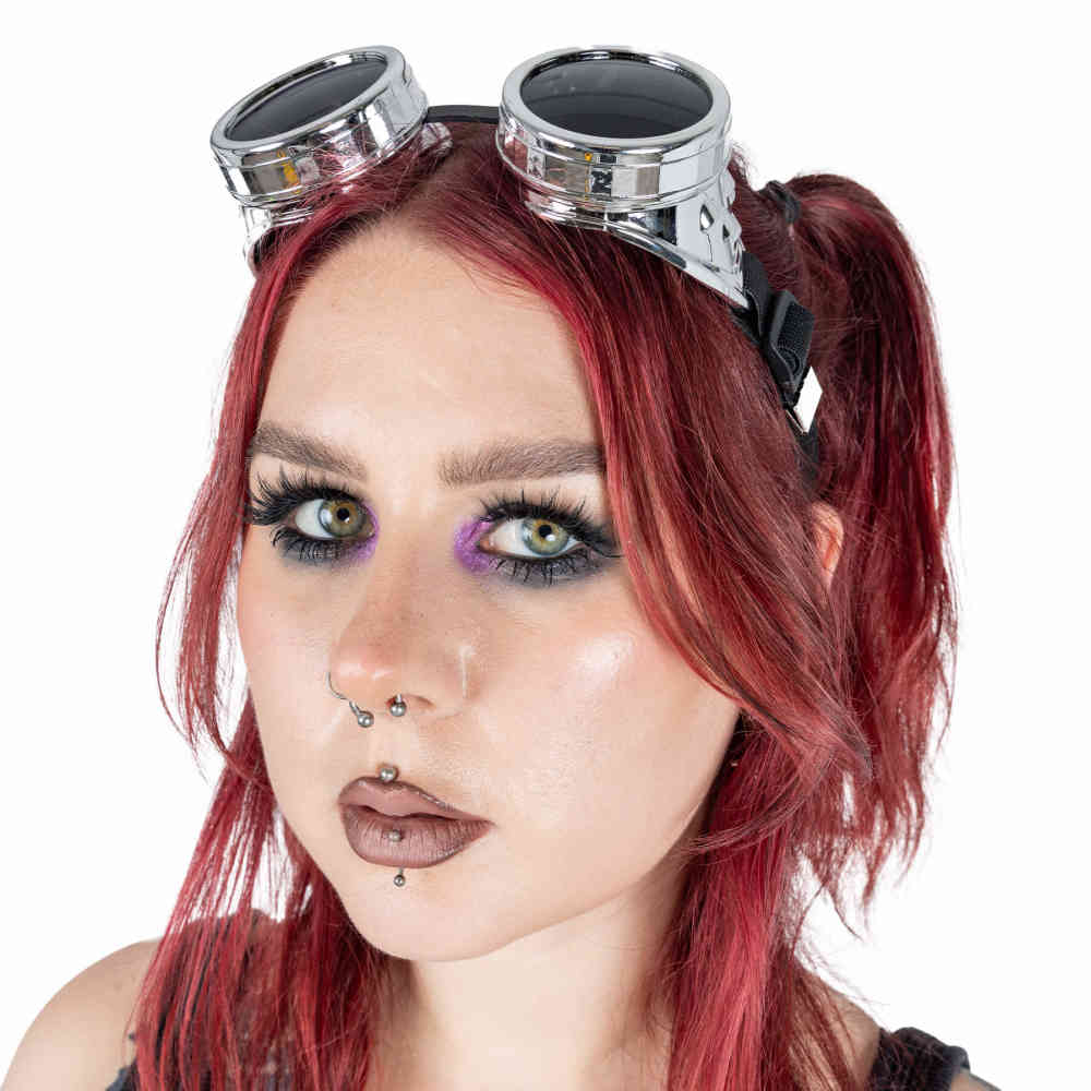 Poizen Industries - Grim Goggles - Silberfarben